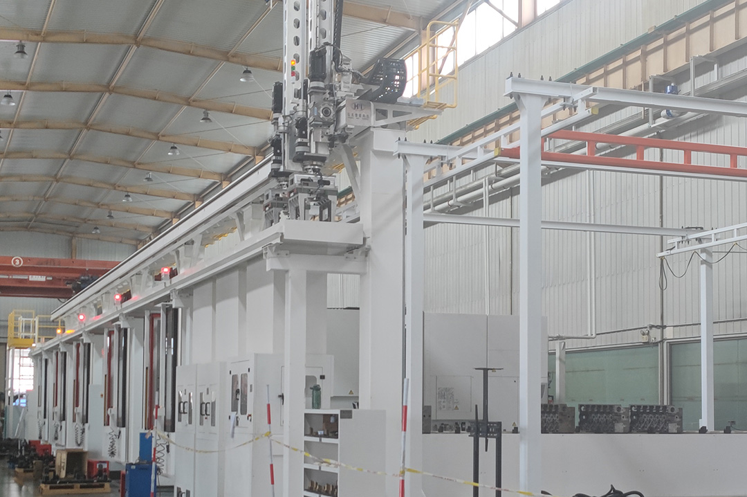 缸盖加工重载桁架线